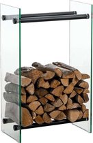Clp Dacio - Brandhoutrek - kleur dwarsligger : zwart metaal, 35x60x150 cm