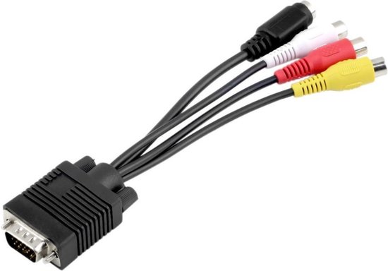 VGA Naar Tulp / S-Video Kabel Adapter - Voor Audio / Video Overdracht - VGA  Naar 3X... | bol.com