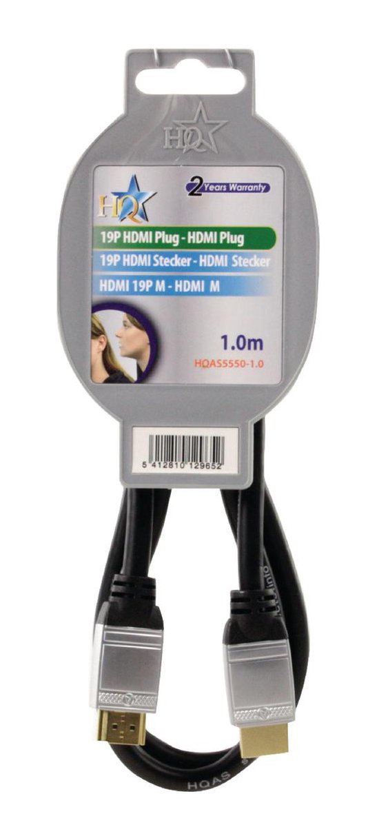 HQ - HDMI High Speed kabel lengte 1 meter.