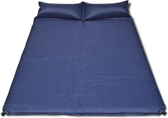 verkopen Appal Stof Opblaasbare Luchtbed 2 persoons Blauw 190cm - slaapmat - Opblaasbare matras  | bol.com