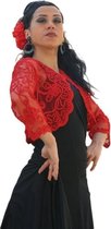 Spaanse torera - kanten hesje - bolero rood -
