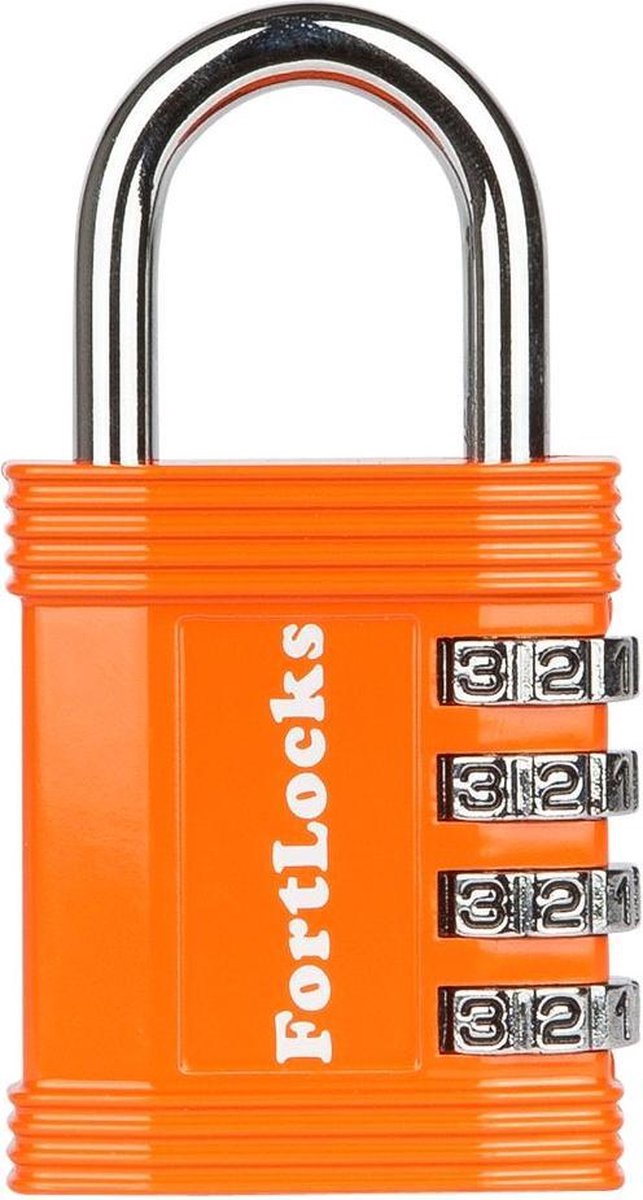 Fortlocks Cijferslot 4 Cijferig - Sterk Hangslot Met Cijfer Sluiting - Combinatie Code Padlock - Wee