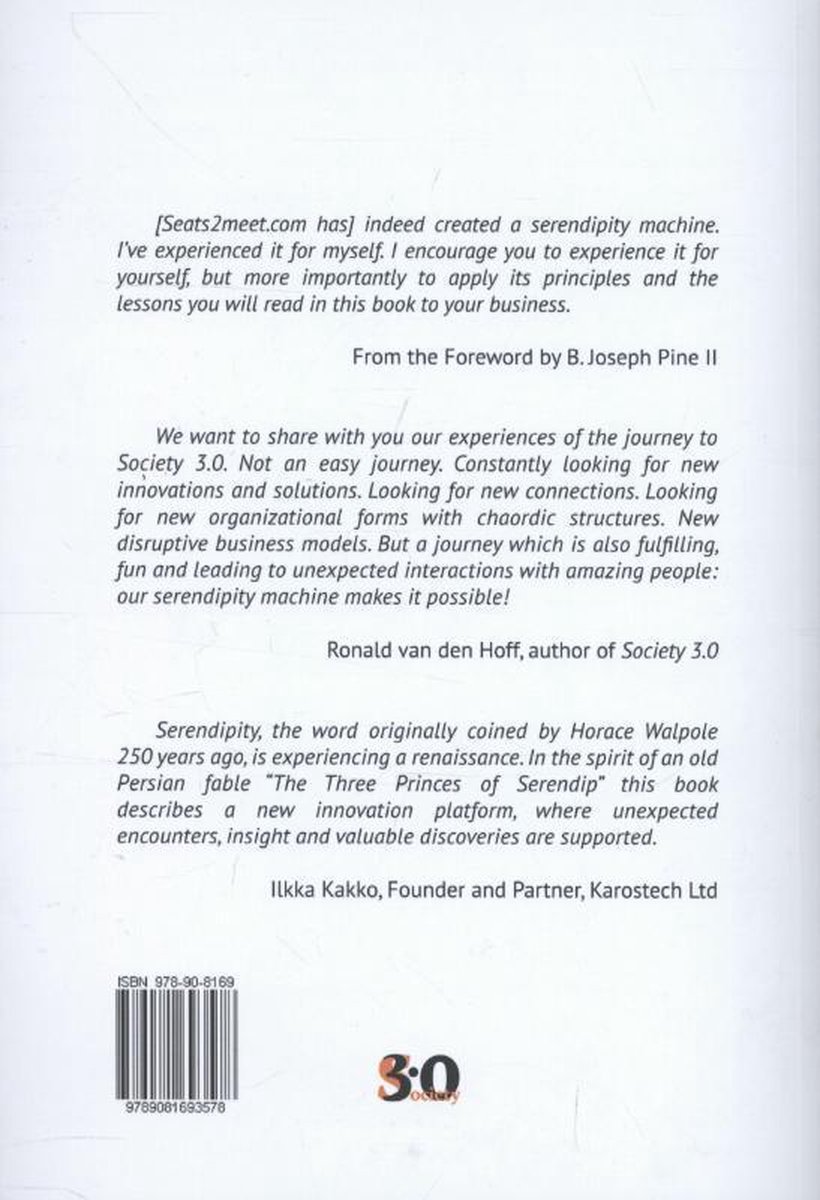 The serendipity machine - back cover