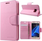 Goospery Sonata Leather case cover Samsung Galaxy S7 Edge licht roze