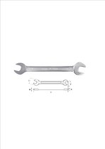 Yato Professional 21 x 23 mm Double Open end Spanner, CRV Steel (YT-0375)