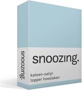 Snoozing - Katoen-satijn - Topper - Hoeslaken - Lits-jumeaux - 180x210 cm - Hemel