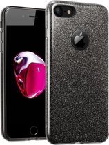 Glitter Hoesje geschikt voor Apple iPhone 6s Plus / 6 Plus Siliconen TPU Case Zwart - Bling Cover van iCall