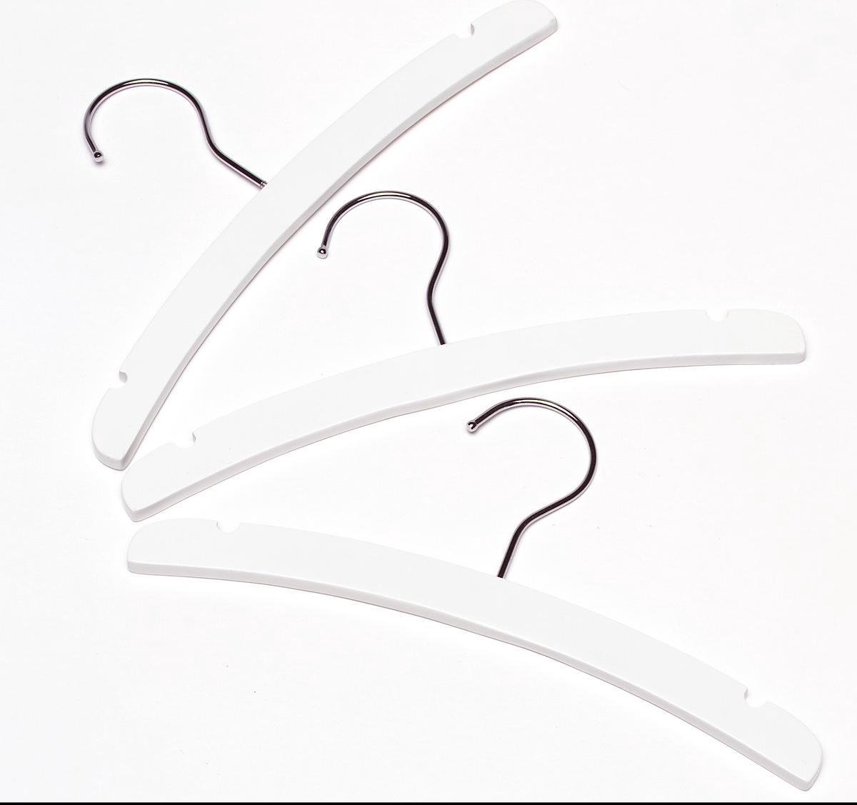 Babsana - Houten Kleerhanger Set 3 Stuks - Wit