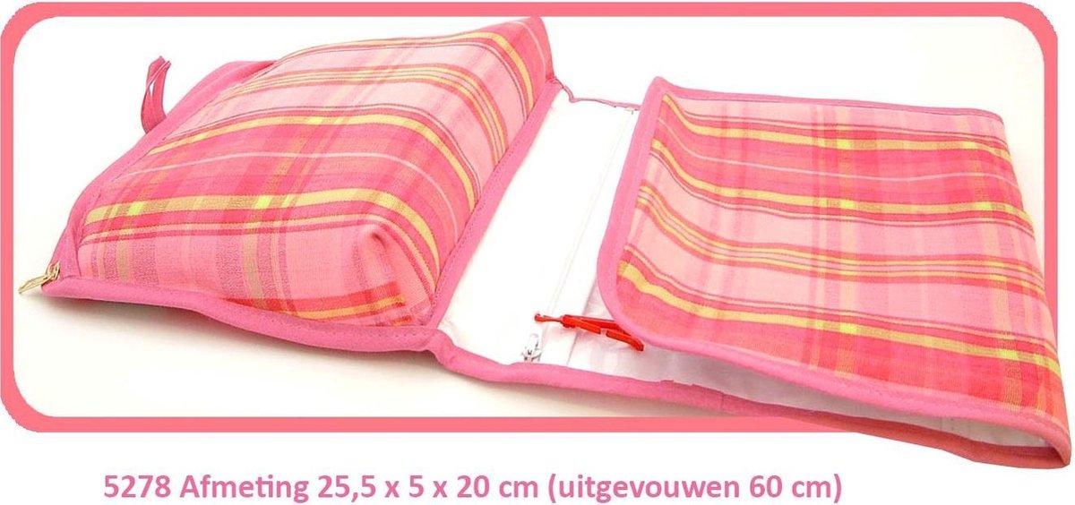 Vagabond Hang-Up Toilettas "Madras" 5278-afmeting 25,5 x 5 x 20 cm opgevouwen.