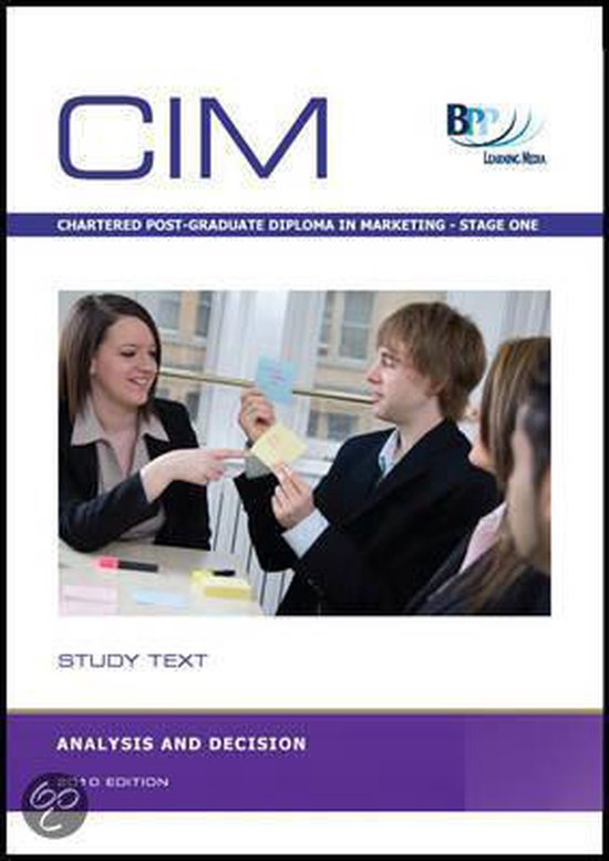 Cim Learning CIM - Analysis and Decision | 9780751789447 | BPP Learning Media ...