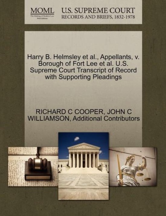 Foto: Harry b helmsley et al appellants v borough of fort lee et al u s supreme court transcript of record with supporting pleadings