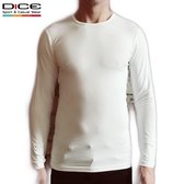 DICE Longsleeve shirt ronde hals wit maat XXL