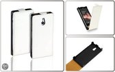 LELYCASE Premium Flip Case Lederen Cover Bescherm  Hoesje Sony Xperia P Wit