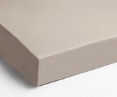 Luxe Katoen/Satijn Hoeslaken Taupe | 90x200 | Heerlijk Zacht | Ademend En Comfortabel