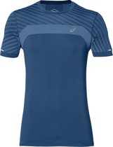 Asics Seamless  Sportshirt - Maat XL  - Mannen - blauw