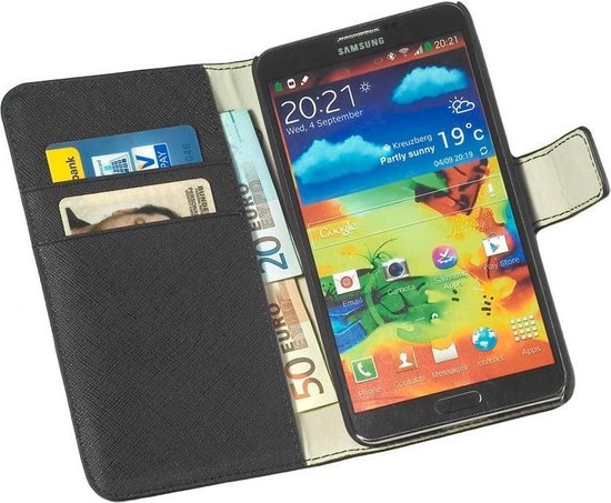 LELYCASE Bookcase Flip Wallet Hoesje Samsung Galaxy Note 3 N9000 Zwart |  bol.com