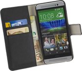 Lelycase  Bookcase  HTC One E8 Ace Flip Cover Wallet Hoesje Zwart