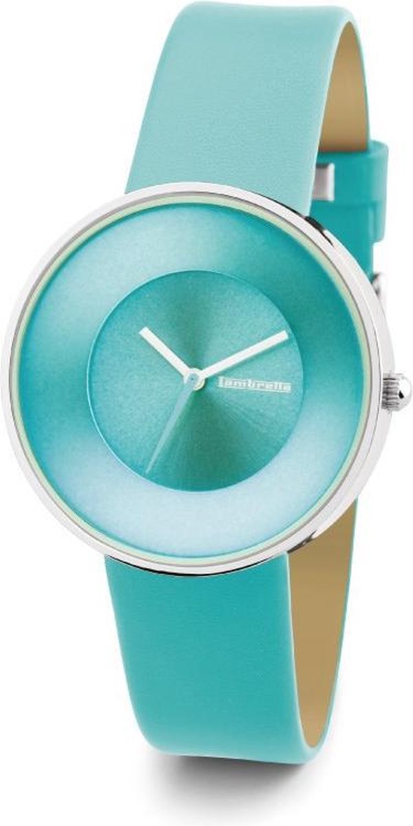 Lambretta Cielo turquoise - horloge - 37 mm - leer - turquoise
