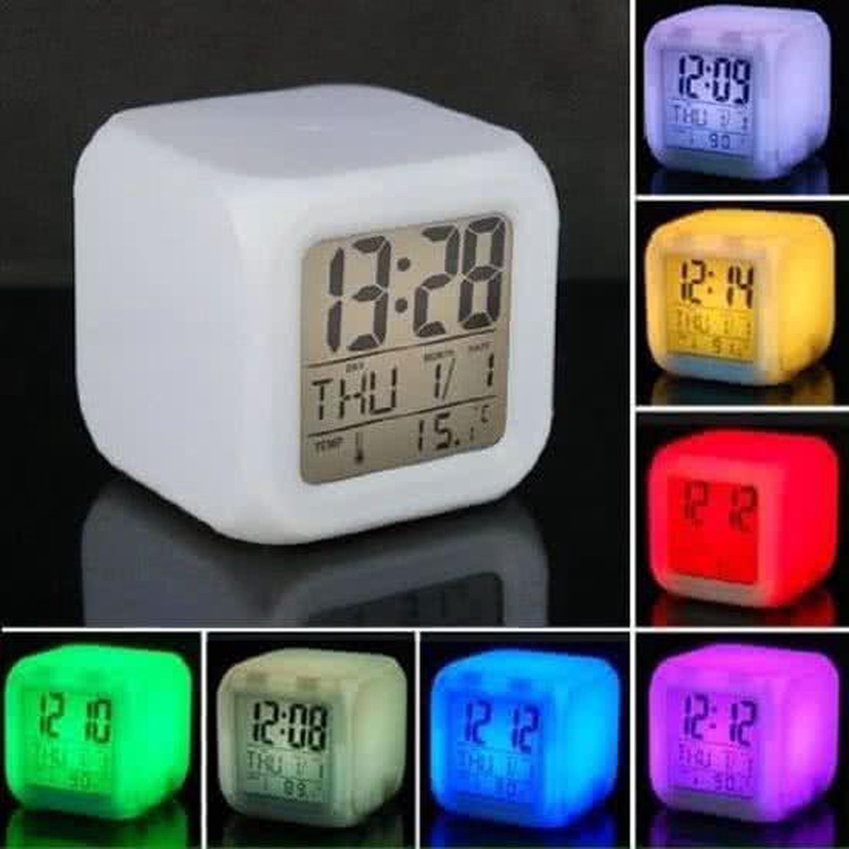Wekker LED met 7 Kleuren