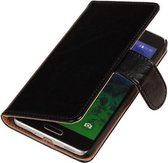 PU Leder Zwart Samsung Galaxy Alpha Book/Wallet Case/Cover Hoesje