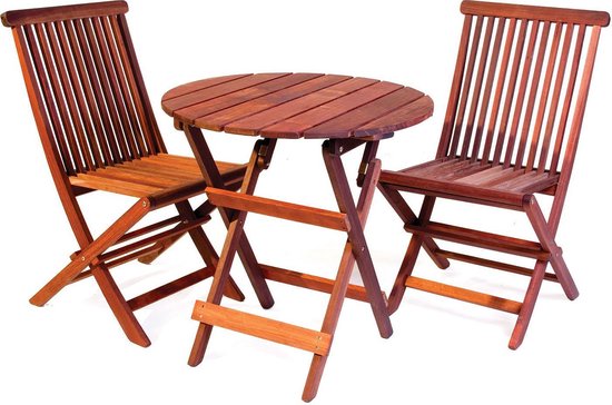 set- uit exclusief mahoniehout (ronde tafel 2 stoelen) |