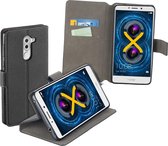 MP Case zwart book case style voor Huawei Honor 6X 2016 wallet case