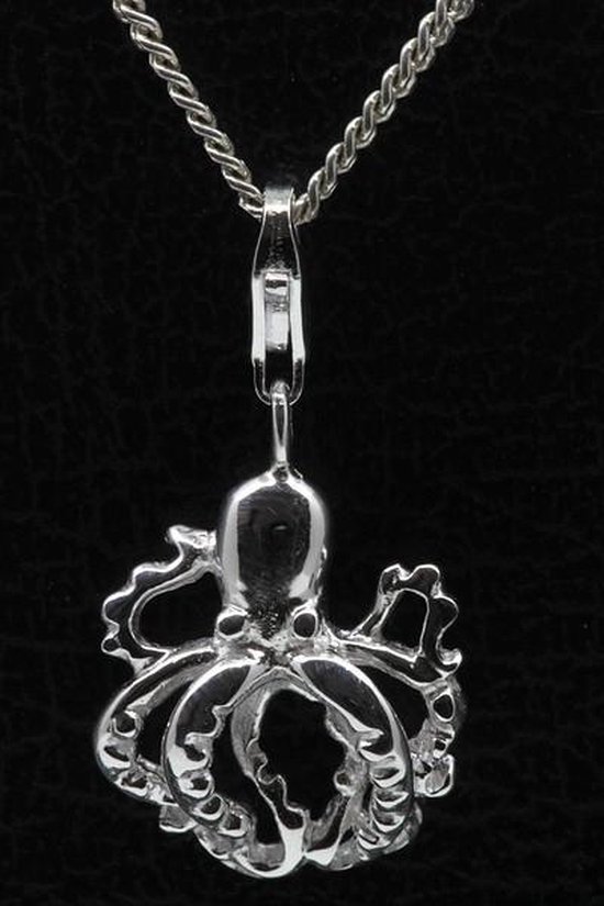 Zilveren Octopus hanger én bedel