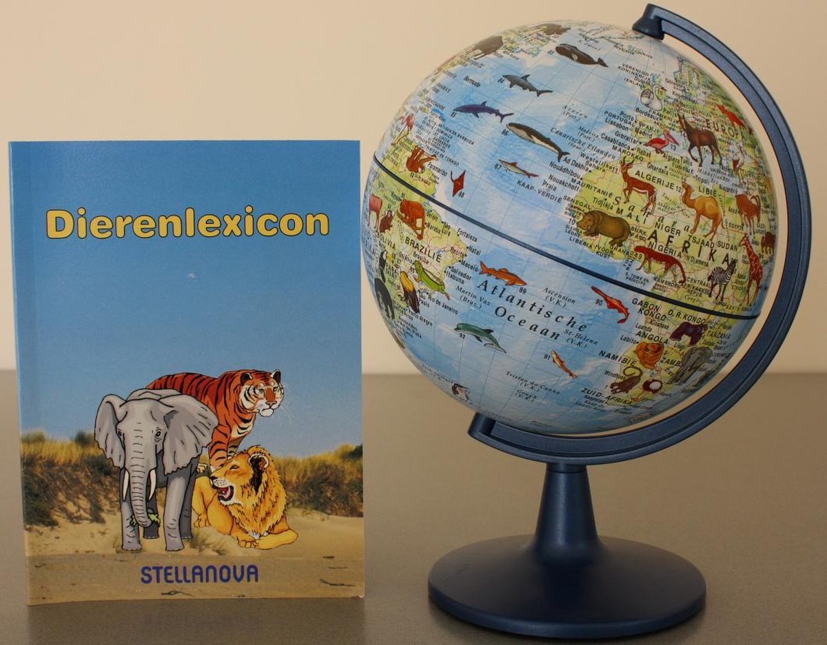 Stellanova - Wereldbol - Met Dierenindex - Klein | bol