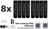 8 Stuks Voordeelpak AAA R3 Panasonic - eneloop PRO Oplaadbare batterijen - 900mAh