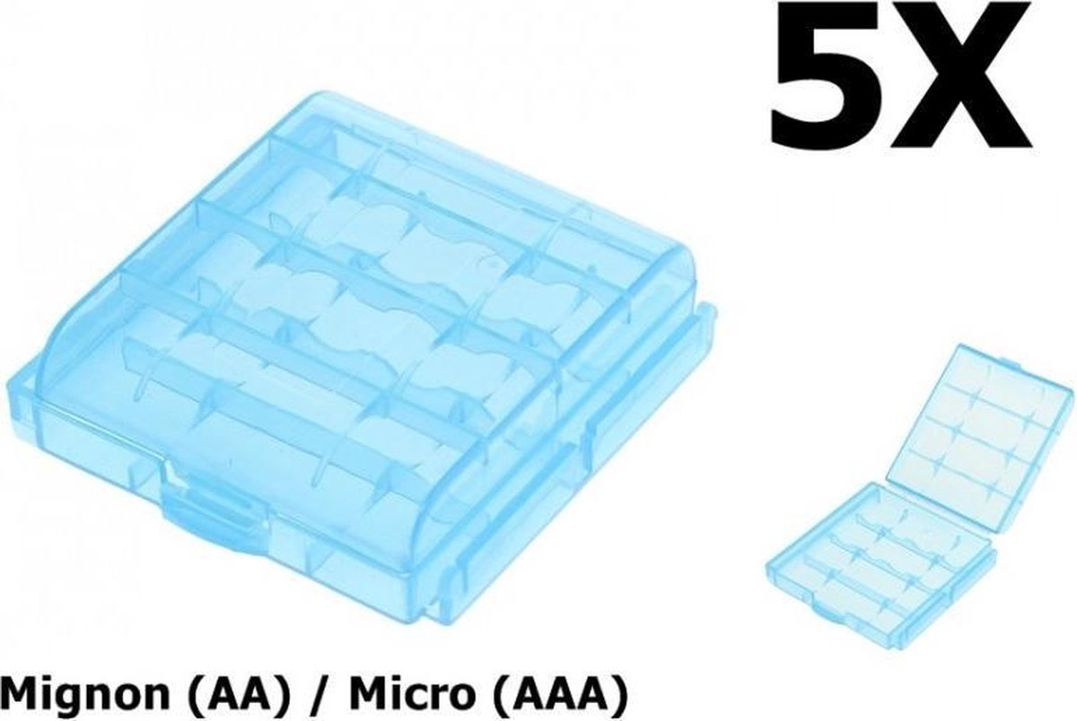 5 Stuks - Transportbox Batterijen Mignon (AA) / Micro (AAA)