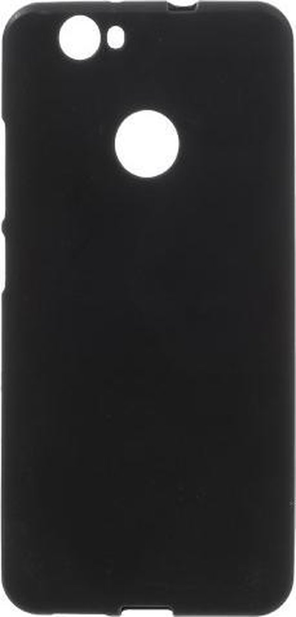Zwarte silicone hoesje transparant Huawei P8 lite 2017