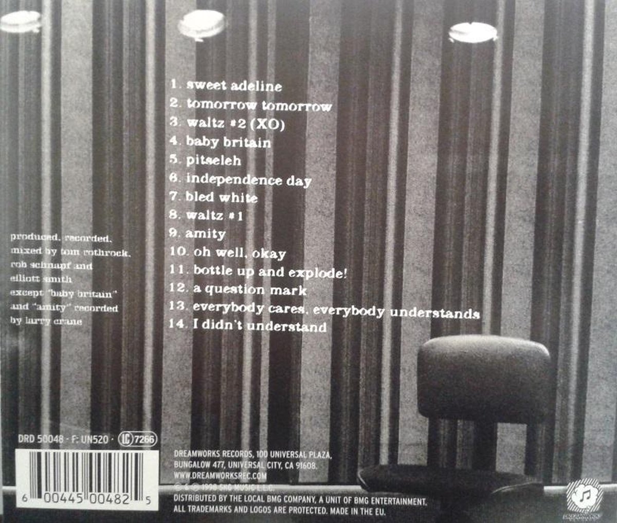 Xo, Elliott Smith CD (album) Muziek