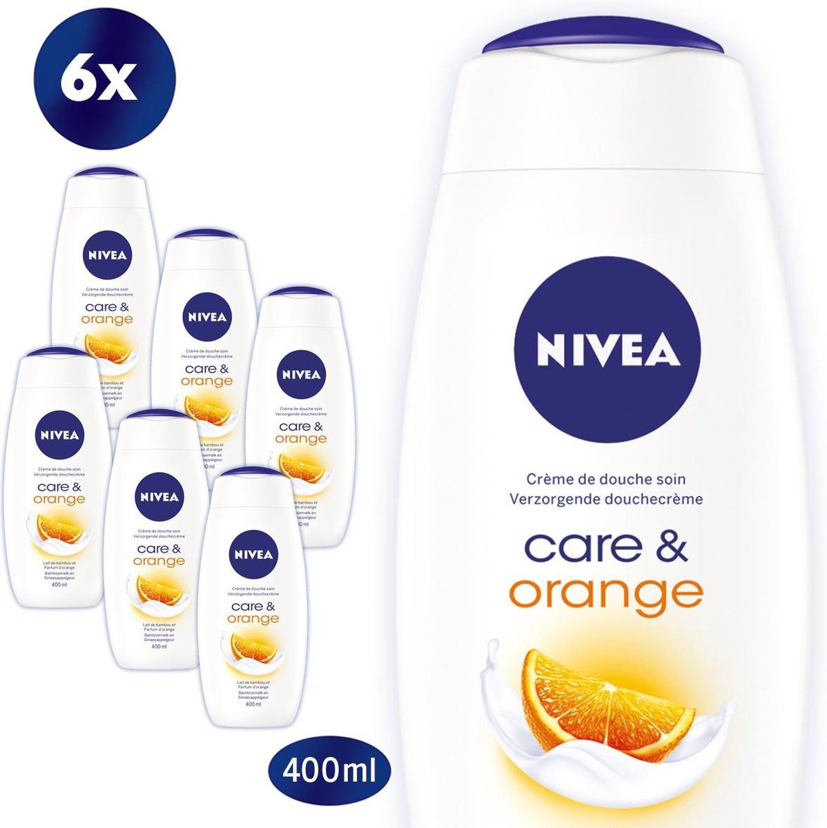 NIVEA Care & Orange - 6 x 400 ml - Voordeelverpakking - Douchecrème - NIVEA