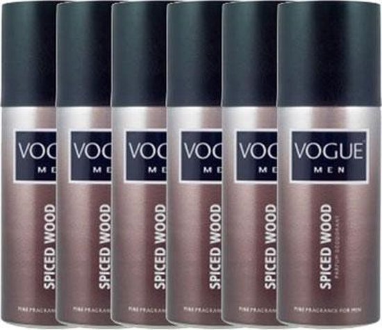 ziekte Luidspreker Armstrong 6 x Vogue Men Spiced Wood Parfum Deo - 6 x 150 ml voordeelverpakking |  bol.com