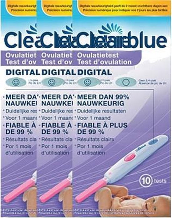 Clearblue Ovulatietest Digitaal - 3 x 10 Testen - Clearblue