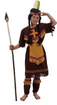LUCIDA - Geel en beige indiaan kostuum voor kinderen - M 122/128 (7-9 jaar)
