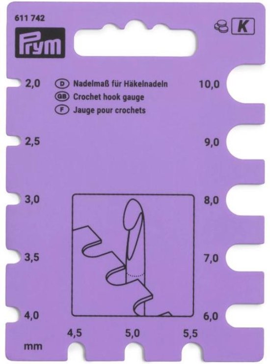 Foto: Prym haaknaaldenmeter paars