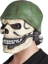 Schedel masker soldaat Halloween.