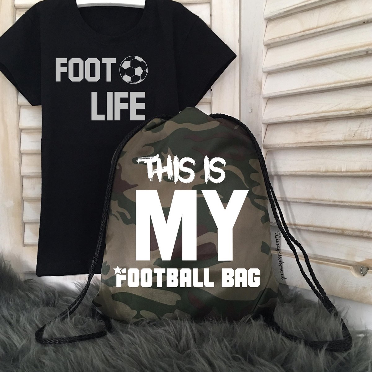 Tas rugzak nylon-gymtas jongen-meisje-this is my football bag