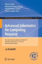 Communications in Computer and Information Science- Advanced Informatics for Computing Research