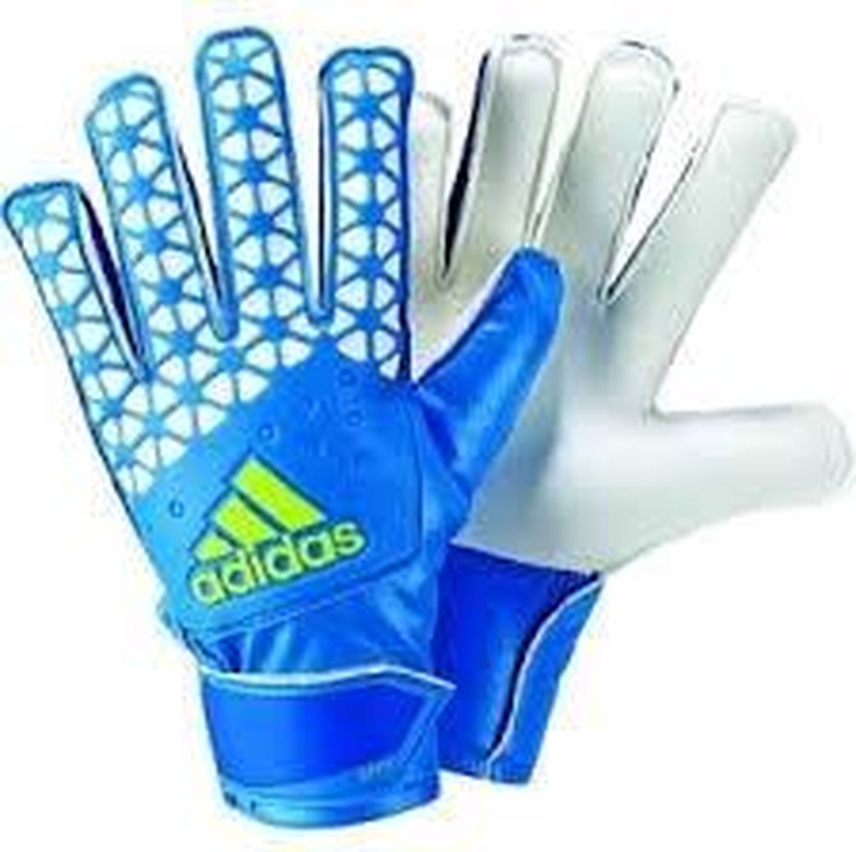 Adidas Fingersave JR Keepershandschoen - Kinderen - Maat 5 -  Kobalt/Wit/Lime | bol.com