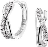 Boucles d'Oreilles Fermoir The Jewelry Collection Zircone - Or Blanc