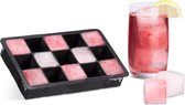 Relaxdays Siliconen ijsblokjesvorm - 3,5 cm ijsblokken- vierkant - ijsblokkenhouder