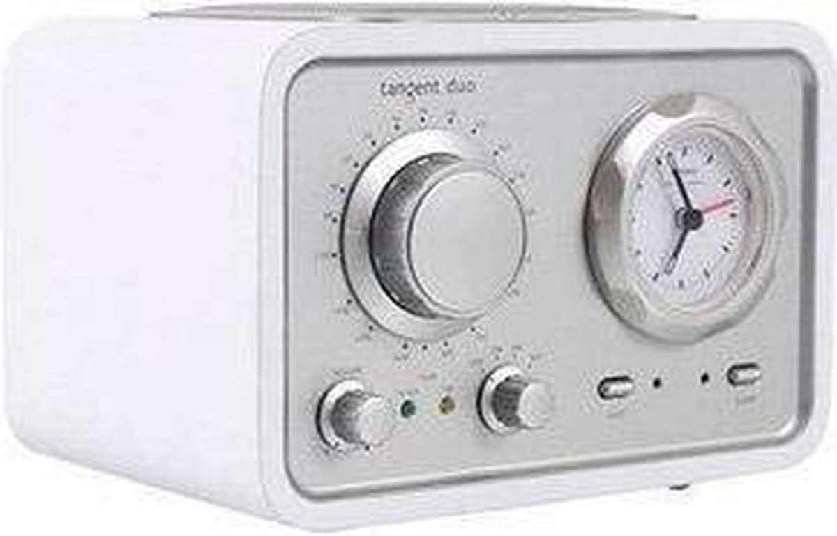 Tangent Duo Clock Radio - Wit 