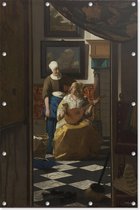 La lettre d'amour | Johannes Vermeer | vers 1669 - vers 1670 | Art | Tissu de jardin | Décoration de jardin | 120 cm x 180 cm | Affiche de jardin | Bannière | Maîtres anciens