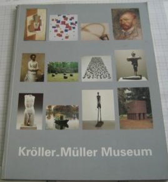 Boek met de titel Kröller-Müller Museum, met twaalf kunstwerken op de cover.