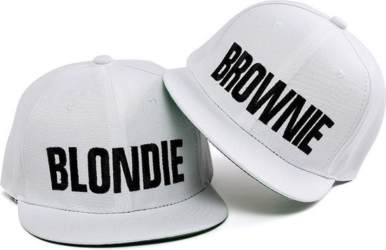 Begrijpen Gang Verspreiding Blondie & Brownie Witte snapback Petten | set | Cap | Pet | Wit | bol.com