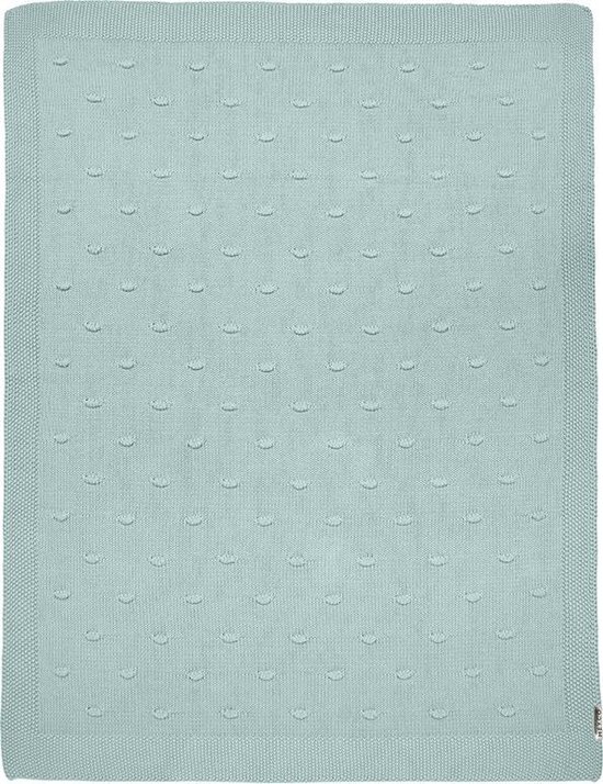 Meyco Baby Knots wiegdeken - stone green - 75x100cm van Meyco — afbeelding 2