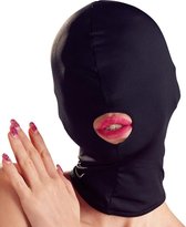 Bad Kitty – Bondage Gezicht Masker met Mond Opening en Elastisch - Zwart