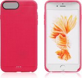 Shop4 - iPhone 7 Hoesje - Zachte Back Case Grip Roze